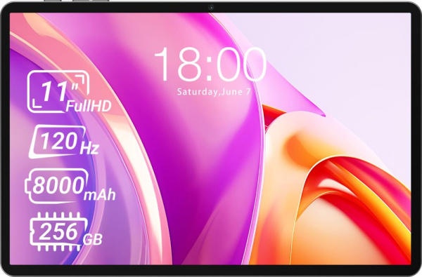 Планшет Teclast T50 Plus (2025) 11" 6ГБ, 256ГБ, LTE, 8000мА•год, Android, сірий