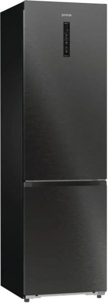 Холодильник з нижн. мороз. камерою Gorenje, 203х66х60см, 2 двері, 257(121)л, А+, Total NF, Зона св-ті, Інвертор, Зовн. Дисп, Wi-Fi, чорний