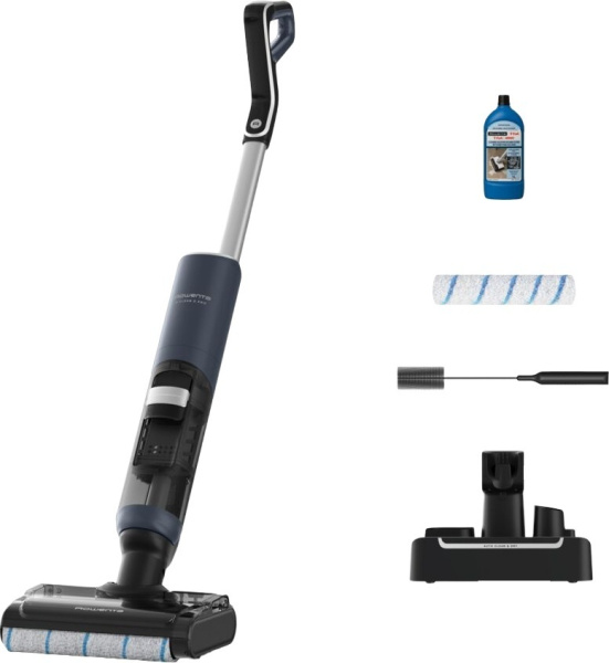 Пилосос Rowenta безпровідний X-Clean 5 Pro, 250Вт, вологе прибирання, конт пил -0.5л, вода -0.65л, автон. робота до 50хв, вага-0.9кг, микрофильтр, чорний