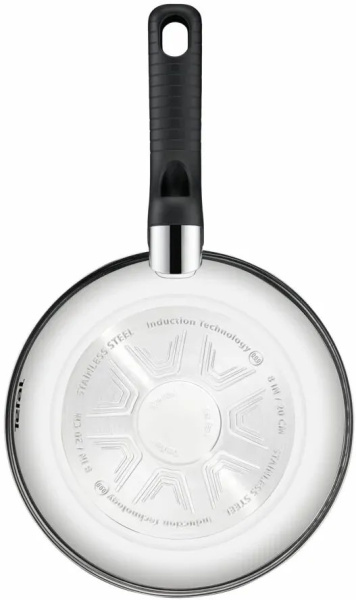 Сковорода Tefal Comfort Max, 20см, нержавіюча сталь, бакеліт, чорний