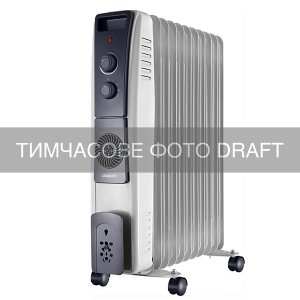 Обігрівач оливний ARDESTO OFH-11XF3 30м2, 2900Вт, вбуд. кер. теп-тор 400Вт, мех. кер-ння, 11 секцій, білий