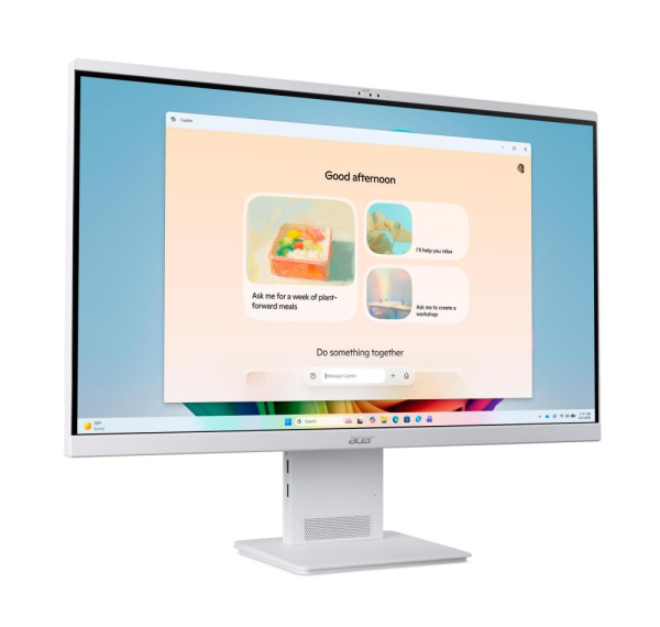 Комп'ютер персональний моноблок Acer Aspire S27B-UGMTL-H 27" FHD, Intel U7-155H, 32GB, F1TB, UMA, WiFi, кл+м, Lin, білий