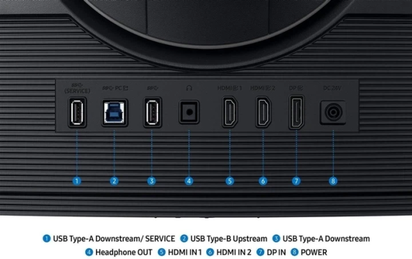 Монітор Samsung 40"Odyssey G7 G75F HDMI, DP, USB, VA, 5120x2160, 180Hz, 21:9, 1ms, CURVED