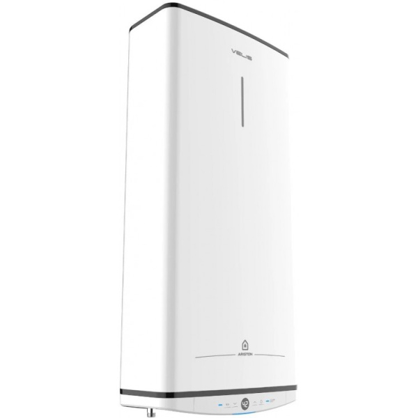 Водонагрівач електричний  Ariston VELIS PRO 80 EU плаский, слім, 80л, 2*1,5 кВт, емал. нагр. ел, ун. монтаж, ел. кер-ня, B, білий