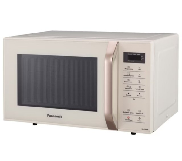 Мікрохвильова піч Panasonic, 25л, сенсор.керув., 800Вт, РК дисплей, молочний