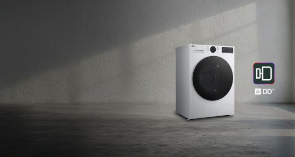 Пральна машина LG фронтальна, 8кг, 1200, A, 48см, дисплей, пара, інвертор, білий