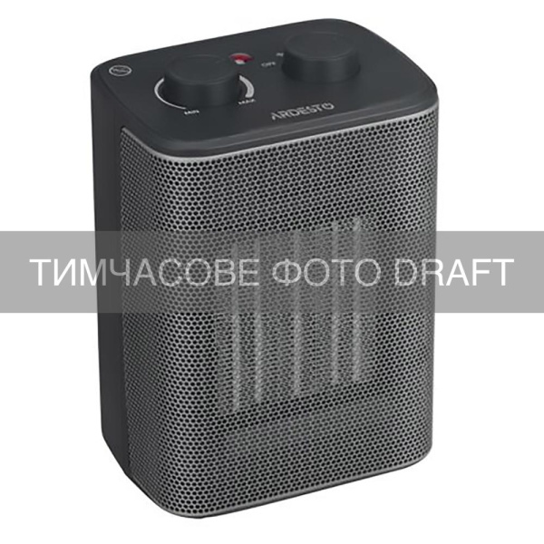 Тепловентилятор ARDESTO FHC-M2000BLSS 20м2, 2000Вт, мех. упр-ння, керам. нагрів. елемент, чорний