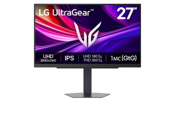 Монітор LG 27" 27G810A-B 2xHDMI, DP, USB, Audio, IPS, 3840x2160, 180/360Hz, 1ms, DCI-P3 95%, G-SYNC, FreeSync, Pivot, HDR400