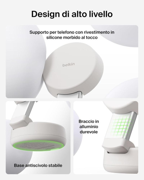 Зарядний пристрій бездротовий Belkin UltraCharge Pro 2в1 Convertible Magnetic Charging Dock 25Вт, Sand