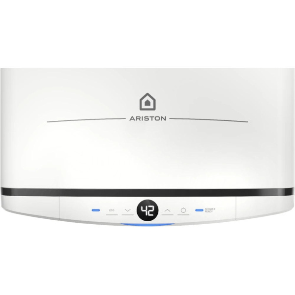 Водонагрівач електричний  Ariston VELIS PRO 100 EU плаский, слім, 100л, 2*1,5 кВт, емал. нагр. ел, ун. монтаж, ел. кер-ня, B, білий