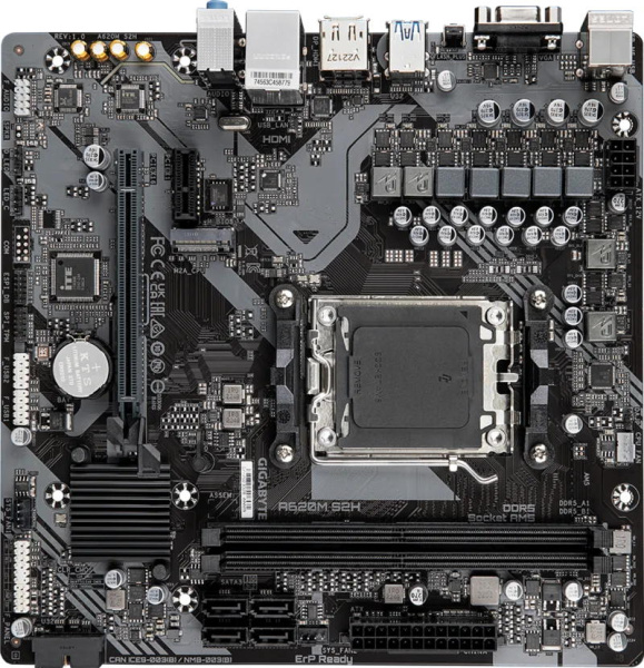 Материнська плата GIGABYTE A620M S2H sAM5 A620 2xDDR5 M.2 HDMI DP D-Sub mATX