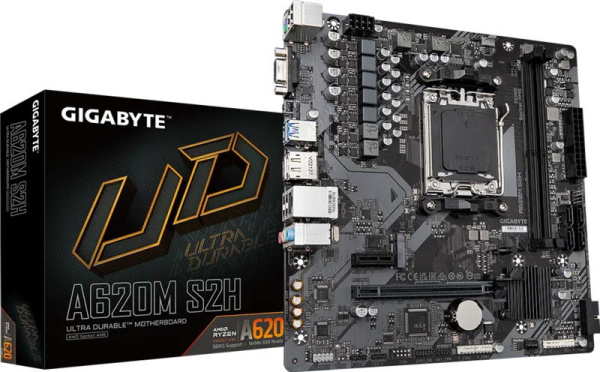 Материнська плата GIGABYTE A620M S2H sAM5 A620 2xDDR5 M.2 HDMI DP D-Sub mATX