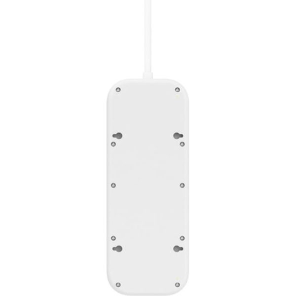 Подовжувач мережевий Belkin 2м, 6хТипE, 16А, USB-A/USB-C 18Вт, фільтр, білий