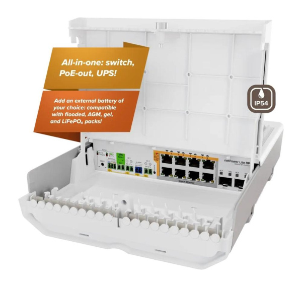 Комутатор MikroTik Cloud Smart Switch CSS610-8P-2S+OUT