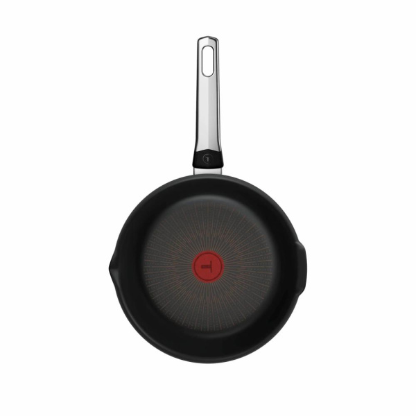 Мультисковорода Tefal Excellence Fusion, з кришкою, 24см, алюміній, скло, нержавіюча сталь, метал, чорний