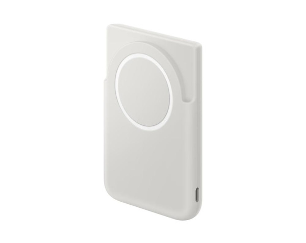 Акумулятор портативний літій-іонний Samsung Magnet Wireless Battery Pack 5000мА•год, 20Вт PD/Qi2 15Вт, сірий світлий