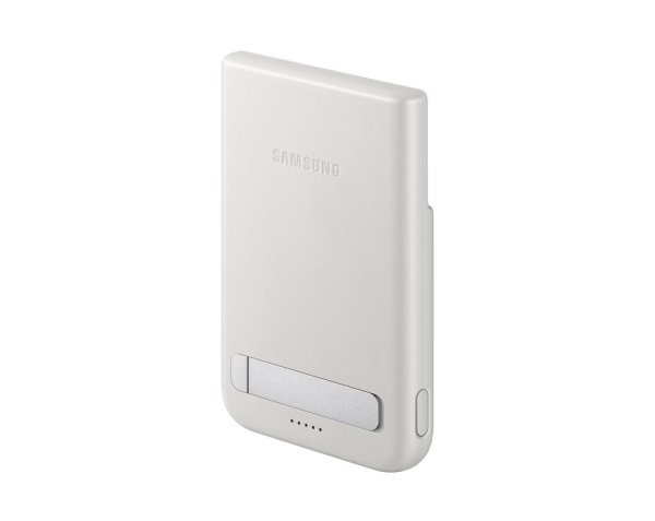 Акумулятор портативний літій-іонний Samsung Magnet Wireless Battery Pack 5000мА•год, 20Вт PD/Qi2 15Вт, сірий світлий