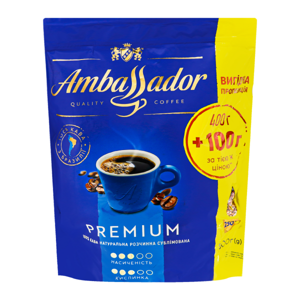 AMBASSADOR ПРЕМ РОЗЧ 400+100Г