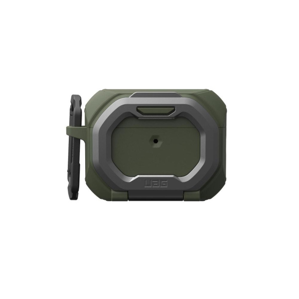 Чохол UAG для AirPods Pro (Gen 3, 2025) with Built-in Phone Stand, Monarch, Olive Drab/Silver