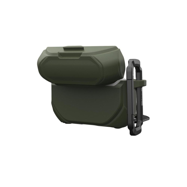 Чохол UAG для AirPods Pro (Gen 3, 2025) with Built-in Phone Stand, Monarch, Olive Drab/Silver