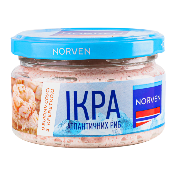 NORVEN ІКРА В БІЛ СОУСІ З КРЕВ160 Г