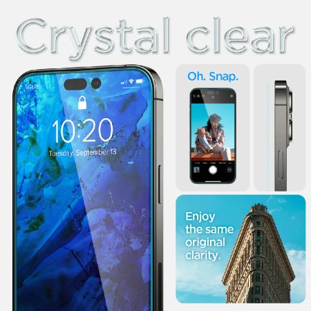 Защитное стекло Spigen для Apple Iphone 14 Pro Max Glas tR EZ Fit (2 Pack), Clear