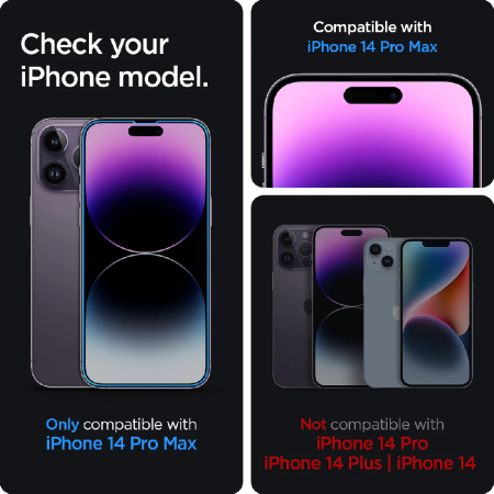 Защитное стекло Spigen для Apple Iphone 14 Pro Max Glas tR EZ Fit (2 Pack), Clear