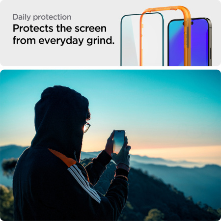 Защитное стекло Spigen для Apple Iphone 14 Pro Max Glas tR Align Master FC (2 Pack), Black