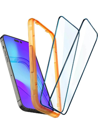 Защитное стекло Spigen для Apple Iphone 14 Pro Glas tR Align Master FC (2 Pack), Black