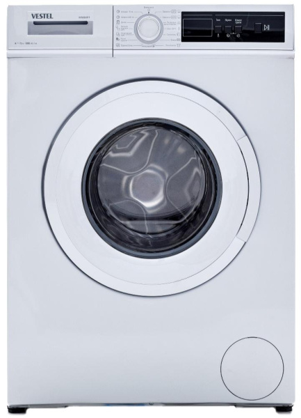 Стир. машина c фронт загрузкой VESTEL W5S08T1, 5 кг, 800 об/мин, А++, 60 см, дисплей, кнопочное управление, белый