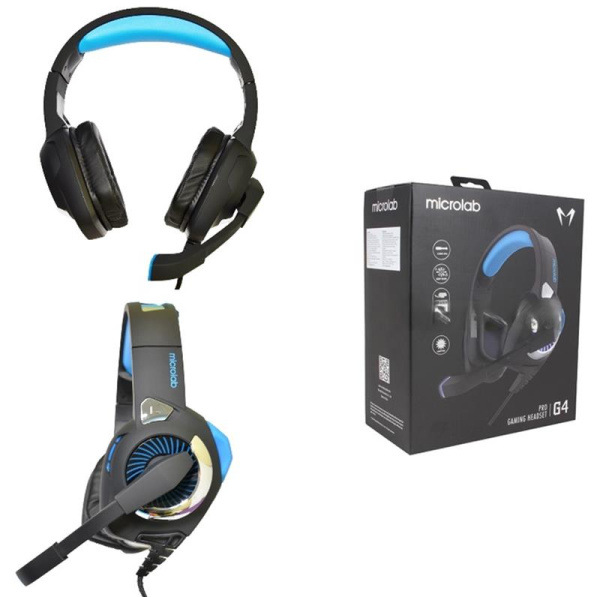 Гарнитура MICROLAB G4BB Black,Blue
