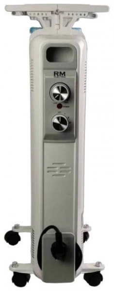 Масляный радиатор RM Electric, 9 секций, 2000 Вт, 20 м2, 3 режима работы, дополнительно увлажнитель и вешалка-сушилка