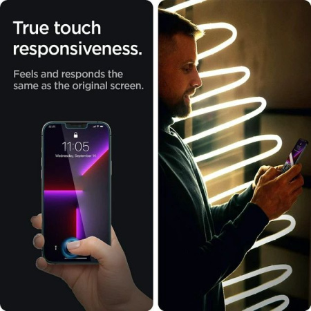 Защитное стекло Spigen для Apple Iphone 14 Plus/13 Pro Max tR EZ Fit Transparency Sensor Open (2 Pack), Clear