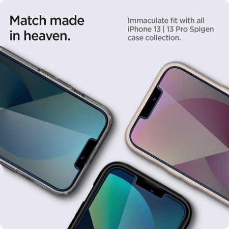 Защитное стекло Spigen для Apple Iphone 14/13 Pro/13 tR EZ Fit Transparency Sensor Open (2 Pack), Clear
