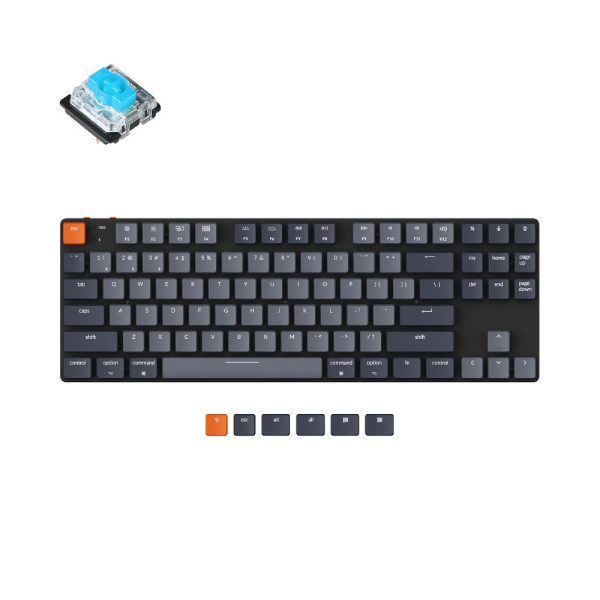 Клавиатура Keychron K1SE 87 Key Gateron Blue RGB WL UA Black