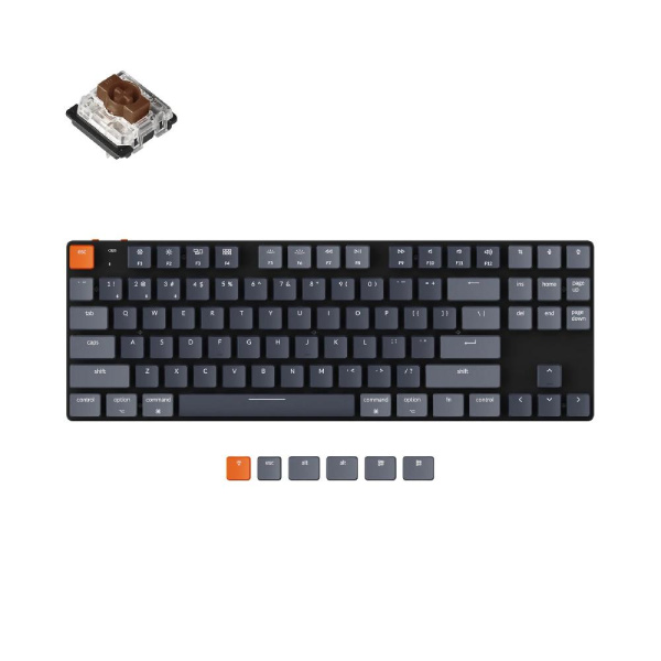 Клавиатура Keychron K1SE 87 Key Gateron Brown RGB WL UA Black