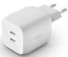 Зарядний пристрій мережевий Belkin 45Вт 2хUSB-С GAN PD PPS, білий