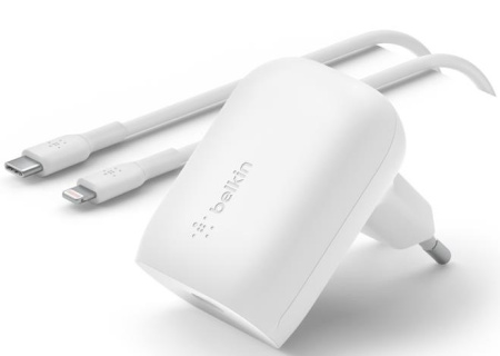 Сетевое ЗУ Belkin Home Charger 30W PD PPS USB-С - Lightning 1m