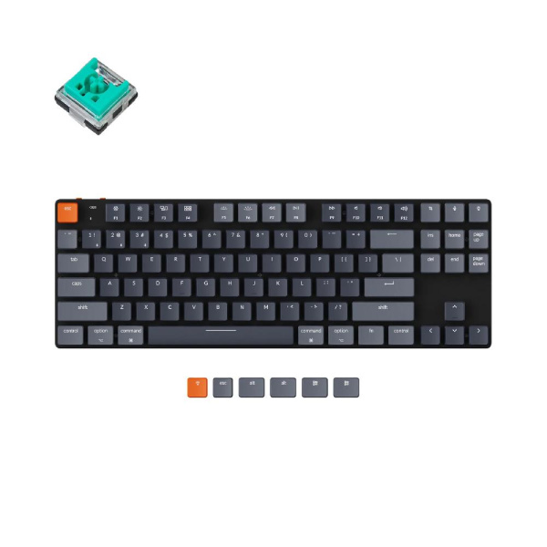 Клавиатура Keychron K1SE 87 Key Optical Mint RGB Hot-Swap WL UA Black