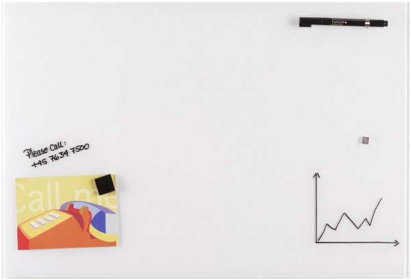 Дошка скляна магнітна 2х3 біла