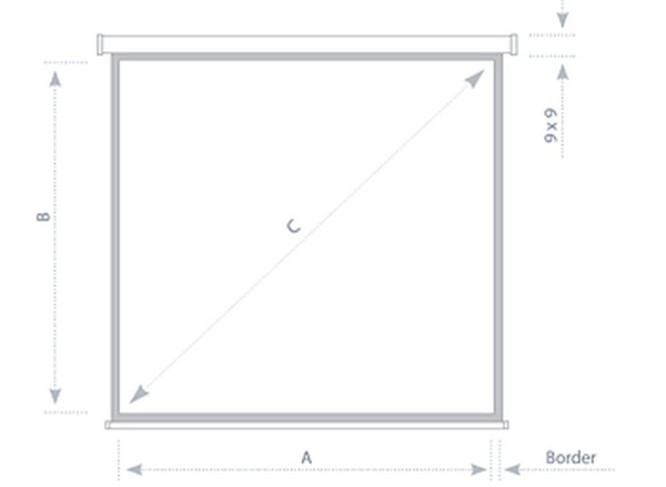 Екран проекційний настінний з фіксацією 2x3 PROFI (EMPR1818)