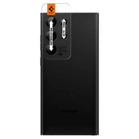 Защитное стекло Spigen для линз камеры Samsung Galaxy S23 Ultra Glas.tR EZ Fit Optik Pro (2P) Black