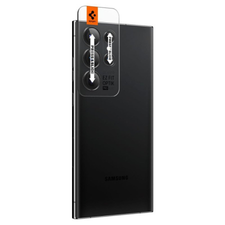 Защитное стекло Spigen для линз камеры Samsung Galaxy S23 Ultra Glas.tR EZ Fit Optik Pro (2P) Black