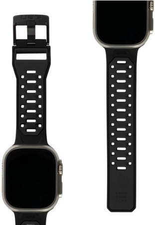 Ремешок UAG для Apple Watch Ultra 49/45/44/42mm Civilian Silicone, Graphite/Black