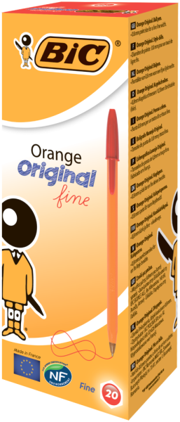 Ручка "Orange", червона, 20 шт/уп