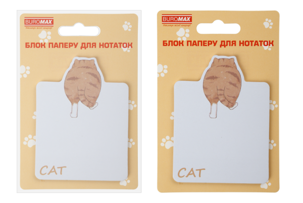 Блок для нотаток  LAZY CAT, з кл.шаром, 70х94 мм, 30 арк