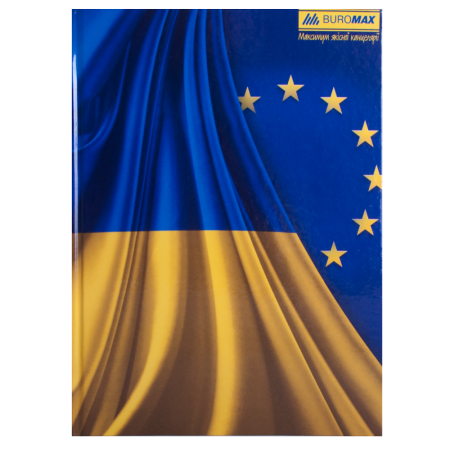 Книга канцелярська UKRAINE, А4, 96 арк., клітинка, офсет,тверда ламінована обкладинка, асорті