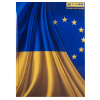 Книга канцелярська UKRAINE, А4, 96 арк., клітинка, офсет,тверда ламінована обкладинка, асорті