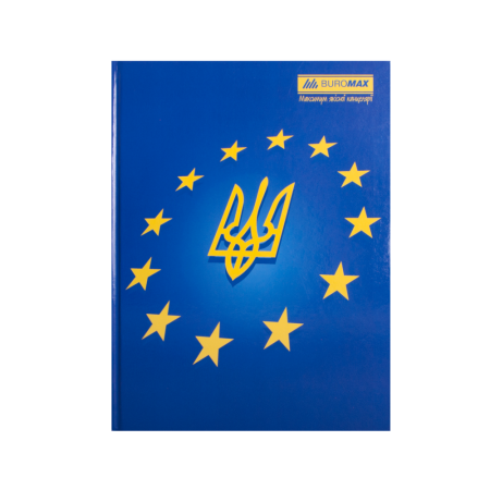 Книга канцелярська UKRAINE, А4, 192 арк., клітинка, офсет, тверда ламінована обкладинка, асорті