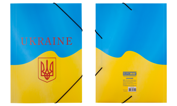 Папка на гумці, A4, UKRAINE, ARABESKI, жовта